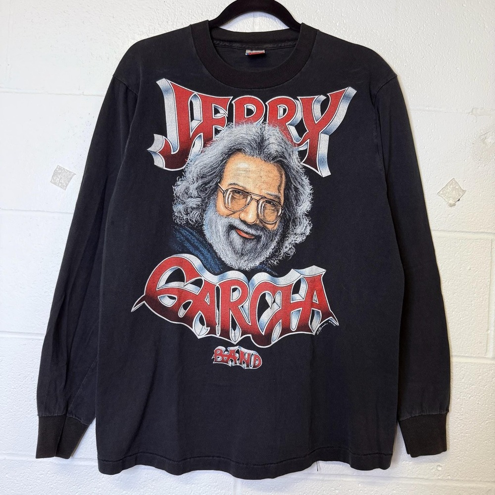 Vintage 90s Jerry Garcia Band Grateful Dead Long Sleeve Shirt Black L